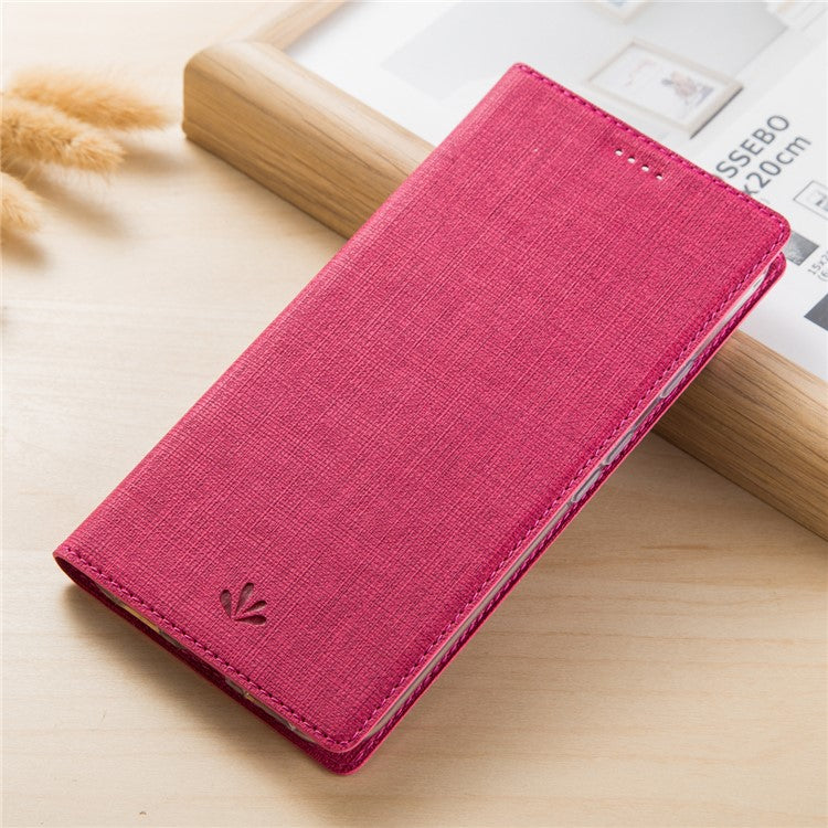 VILI DMX Cross Texture Leather Stand Case with Card Slot for Google Pixel 3a - Rose