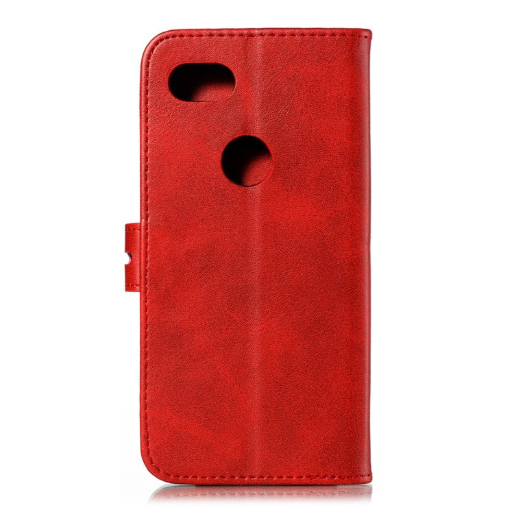 Imprinted Cat Pattern Wallet Leather Stand Case for Google Pixel 3a - Red