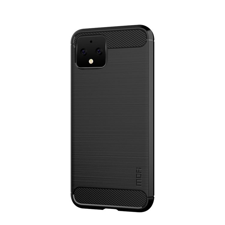 MOFI Carbon Fiber Texture Brushed TPU Case for Google Pixel 4 - Black