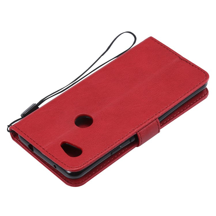 KT Leather Series-2 Wallet Leather Cell Phone Case for Google Pixel 3a - Red