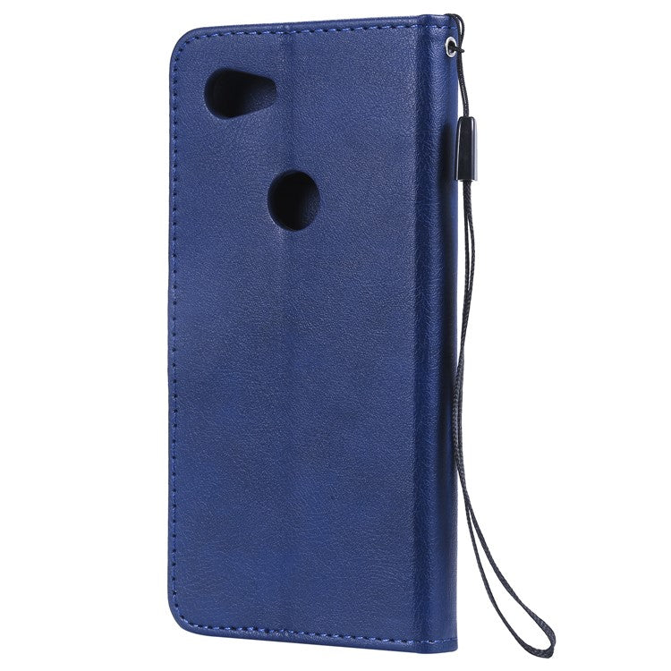 KT Leather Series-2 Wallet Leather Cell Phone Case for Google Pixel 3a - Blue