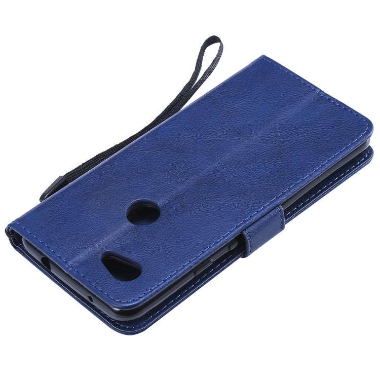 KT Leather Series-2 Wallet Leather Cell Phone Case for Google Pixel 3a - Blue