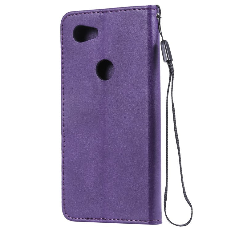 KT Leather Series-2 Wallet Leather Cell Phone Case for Google Pixel 3a - Purple