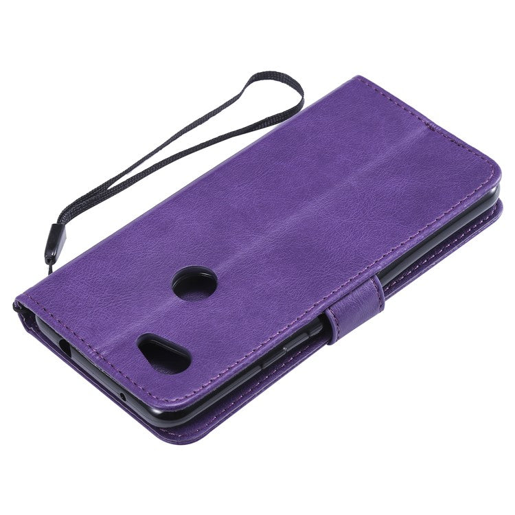 KT Leather Series-2 Wallet Leather Cell Phone Case for Google Pixel 3a - Purple