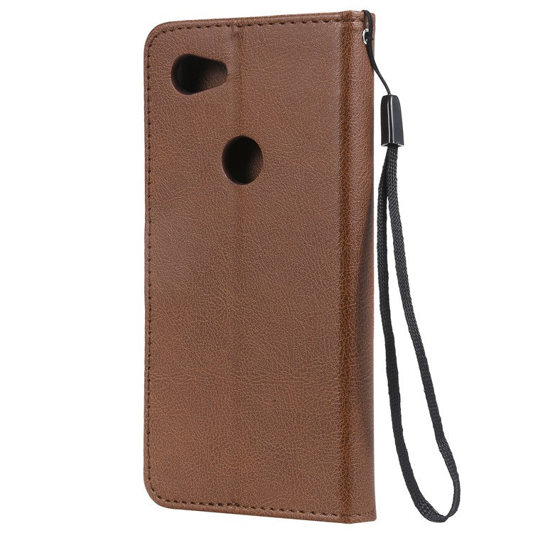 KT Leather Series-2 Wallet Leather Cell Phone Case for Google Pixel 3a - Brown