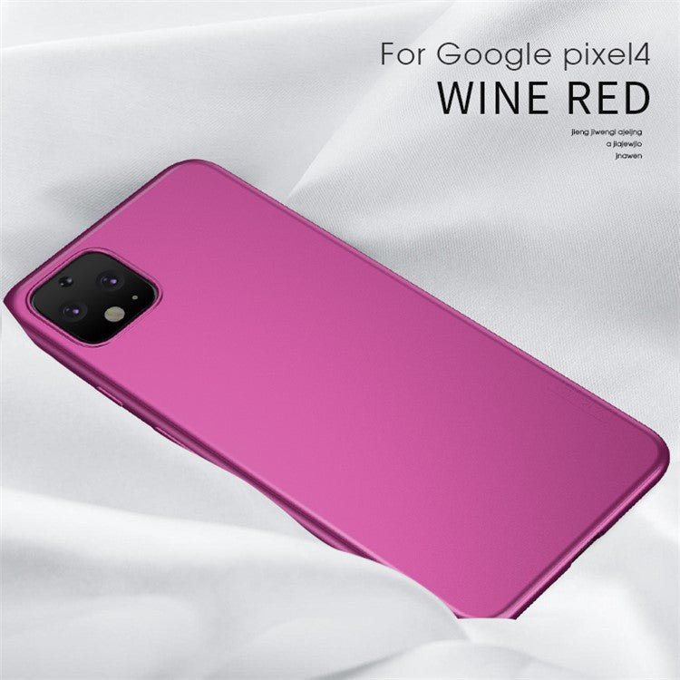 X-LEVEL Guardian Series Fine Matte Soft TPU Phone Case Cover for Google Pixel 4 - Wine Red