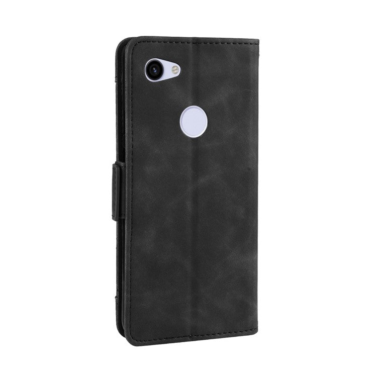 PU Leather Phone Case Covering with Many Card Slots for Google Pixel 3a - Black