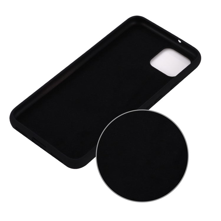 Soft Liquid Silicone Phone Back Cover for Google Pixel 4 XL - Black