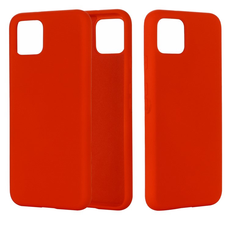 Soft Liquid Silicone Phone Back Cover for Google Pixel 4 XL - Red