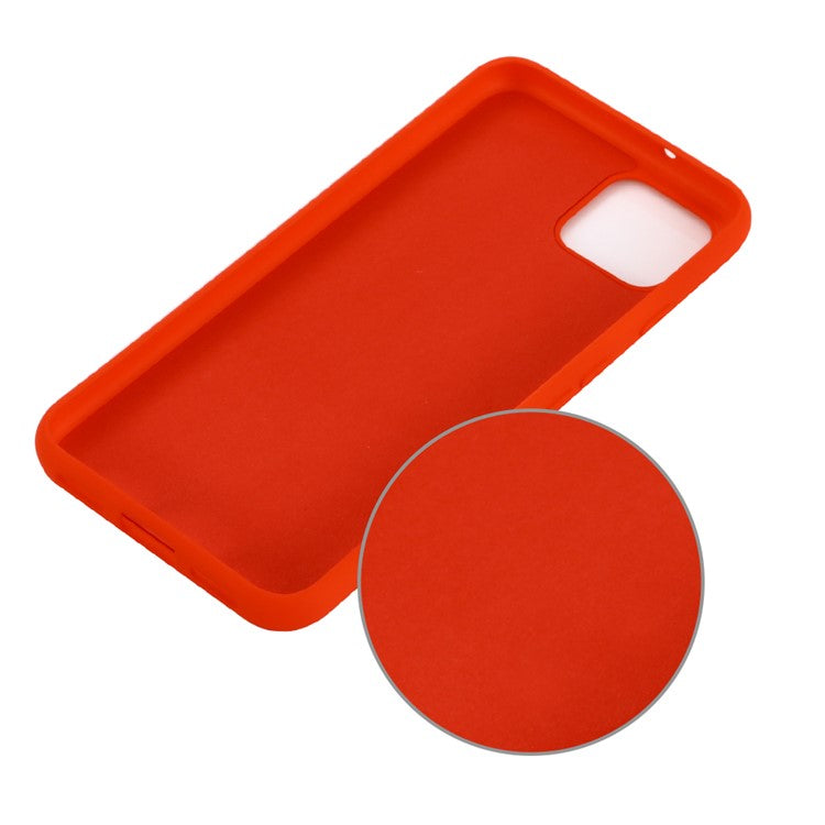 Soft Liquid Silicone Phone Back Cover for Google Pixel 4 XL - Red