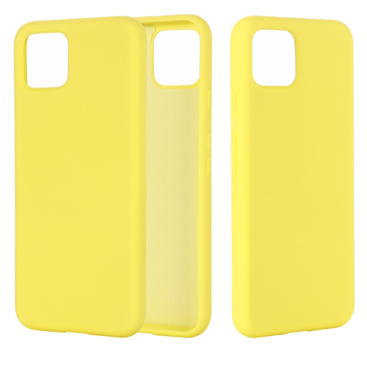 Soft Liquid Silicone Phone Back Cover for Google Pixel 4 XL - Yellow