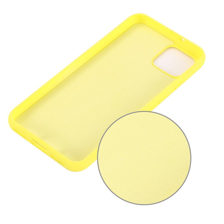 Soft Liquid Silicone Phone Back Cover for Google Pixel 4 XL - Yellow