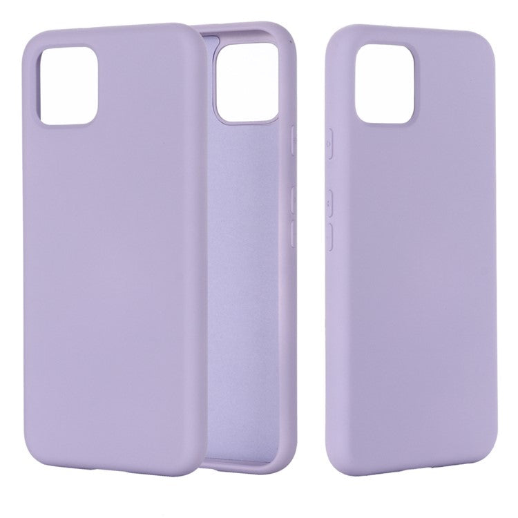 Soft Liquid Silicone Phone Back Cover for Google Pixel 4 XL - Purple