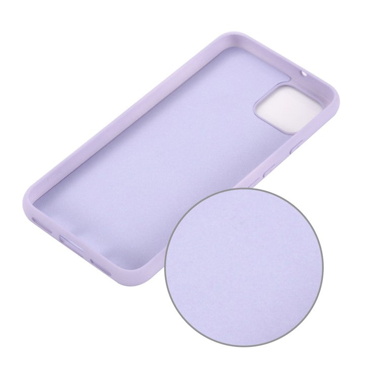 Soft Liquid Silicone Phone Back Cover for Google Pixel 4 XL - Purple