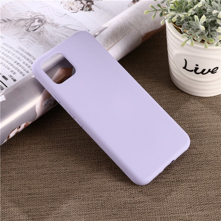 Soft Liquid Silicone Phone Back Cover for Google Pixel 4 XL - Purple