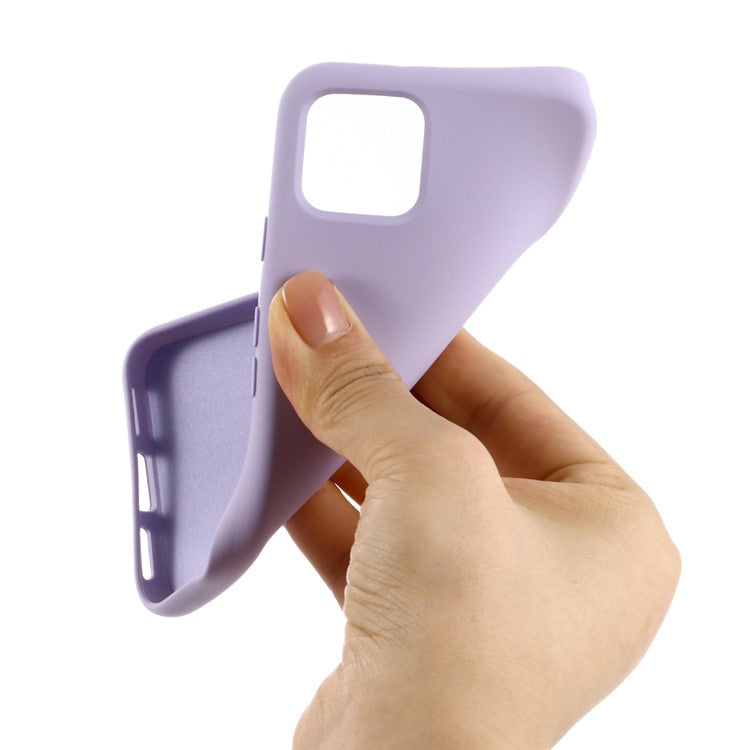 Soft Liquid Silicone Phone Back Cover for Google Pixel 4 - Purple