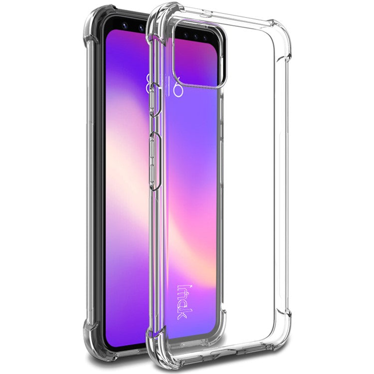 IMAK Shockproof TPU Case + Explosion-proof Screen Protector for Google Pixel 4 XL - Transparent