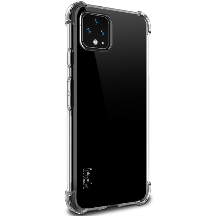 IMAK Shockproof TPU Case + Explosion-proof Screen Protector for Google Pixel 4 XL - Transparent