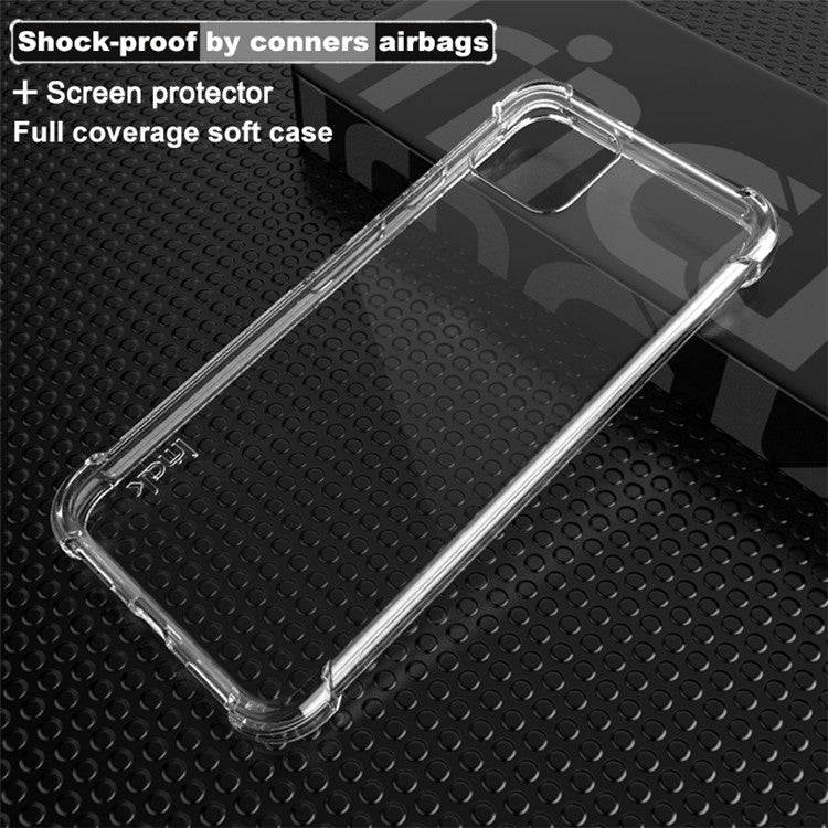 IMAK Shockproof TPU Case + Explosion-proof Screen Protector for Google Pixel 4 XL - Transparent