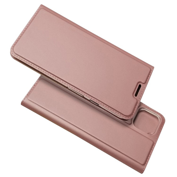 Magnetic Closure Leather Card Holder Phone Case for Google Pixel 4 XL - Rose Gold