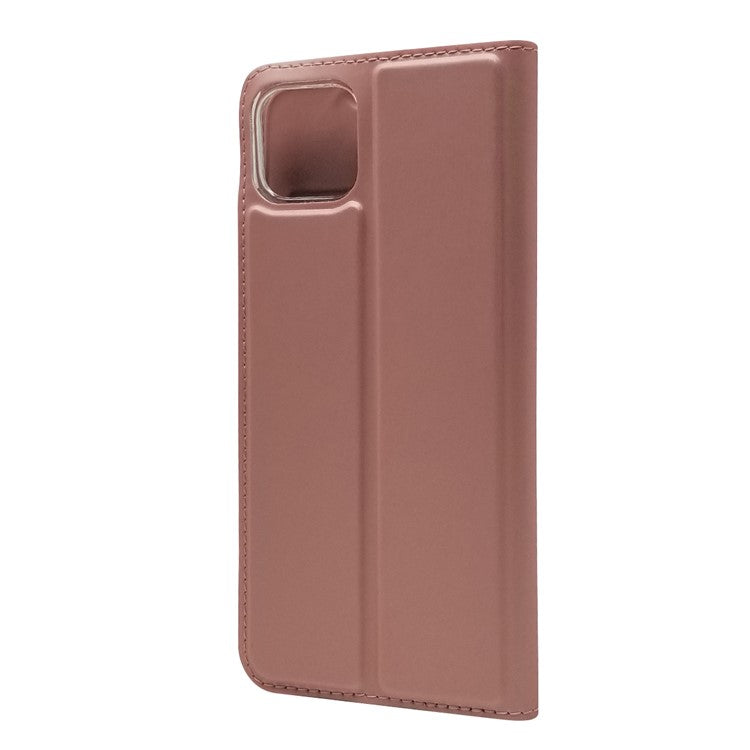 Magnetic Closure Leather Card Holder Phone Case for Google Pixel 4 XL - Rose Gold