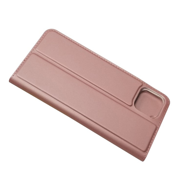 Magnetic Closure Leather Card Holder Phone Case for Google Pixel 4 XL - Rose Gold