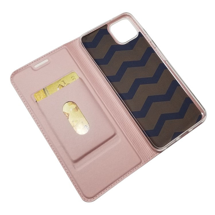 Magnetic Closure Leather Card Holder Phone Case for Google Pixel 4 XL - Rose Gold