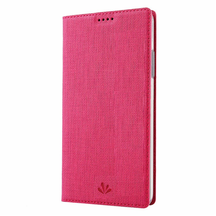 VILI DMX Cross Texture Stand Leather Card Holder Cell Phone Case for Google Pixel 4 - Rose