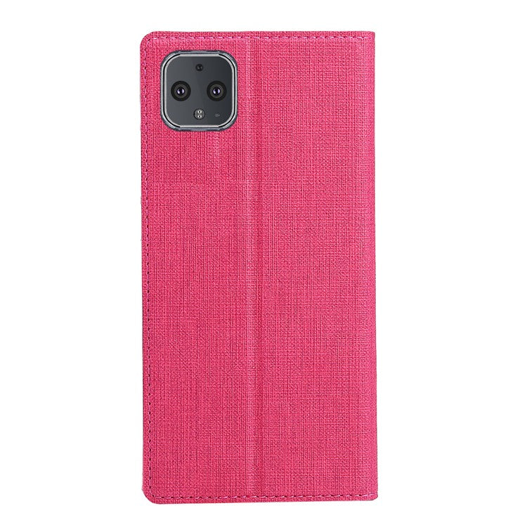 VILI DMX Cross Texture Stand Leather Card Holder Cell Phone Case for Google Pixel 4 - Rose