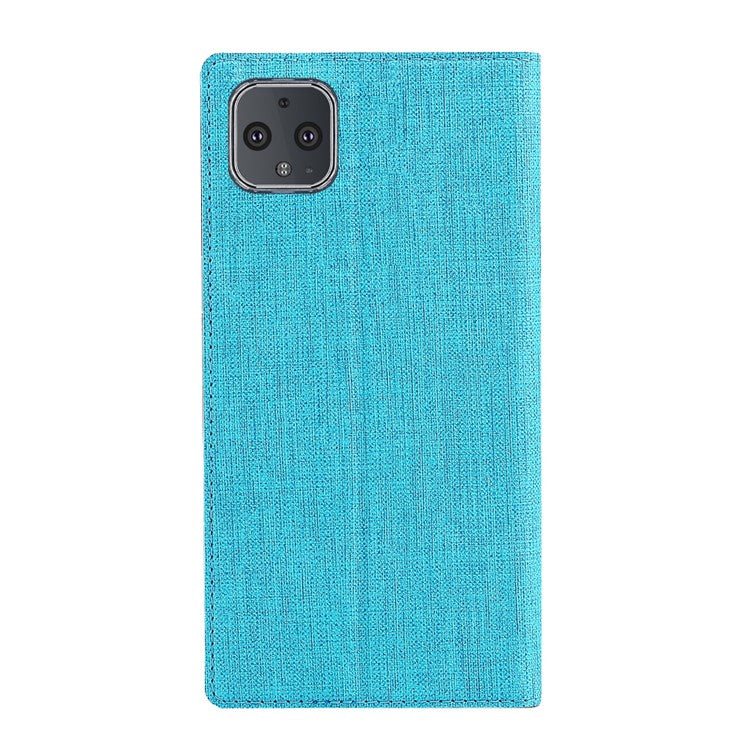 VILI DMX Cross Texture Stand Leather Card Holder Cell Phone Case for Google Pixel 4 - Blue