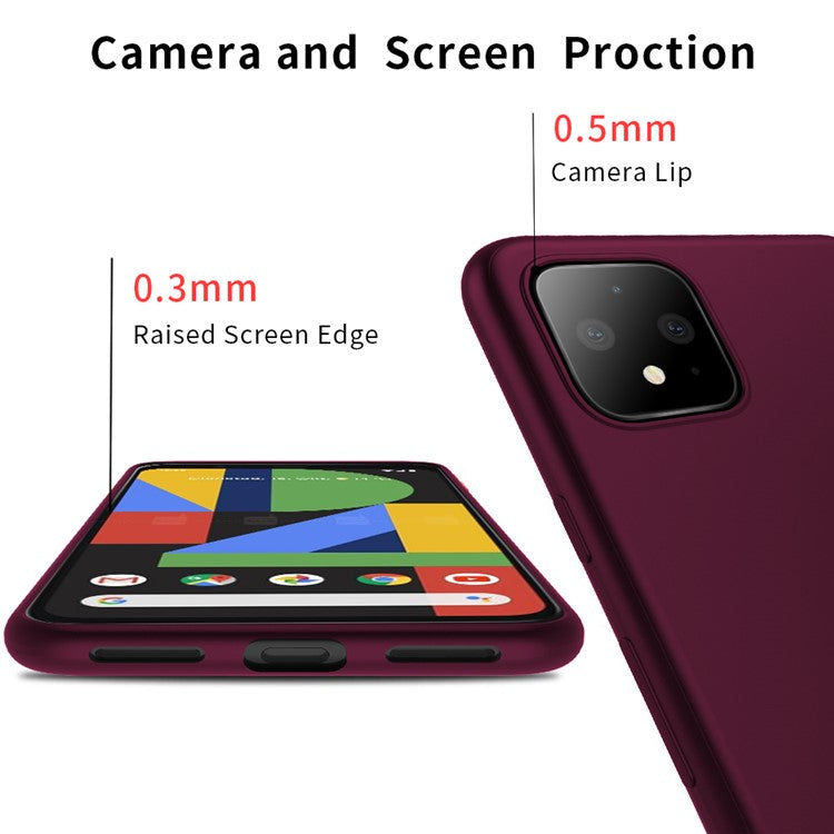 X-LEVEL Guardian Series Ultra Slim TPU Phone Case Shell for Google Pixel 4 - Wine Red