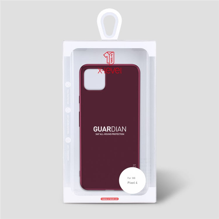 X-LEVEL Guardian Series Ultra Slim TPU Phone Case Shell for Google Pixel 4 - Wine Red