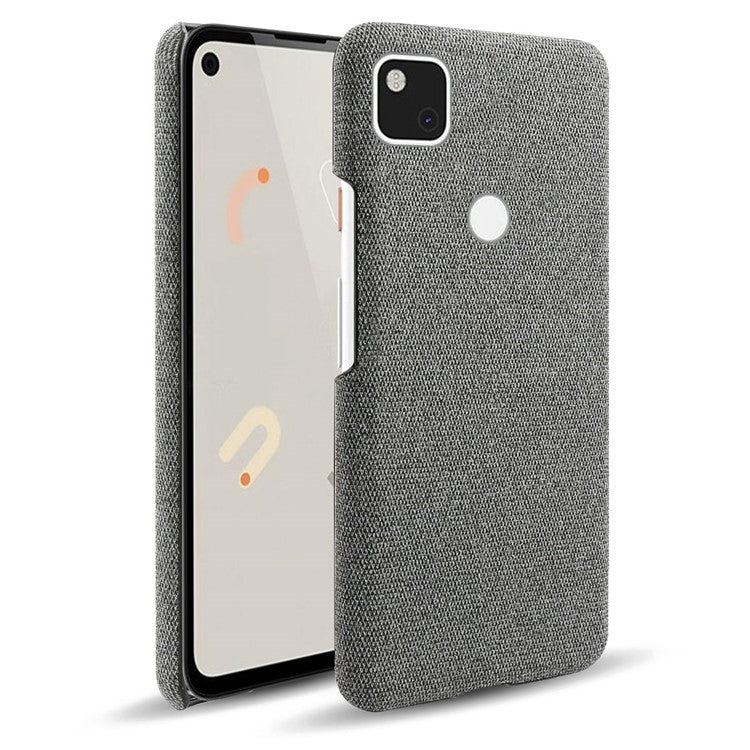 KSQ for Google Pixel 4a Soft Cloth Coated Hard PC Shockproof Protective Cover - Dark Grey