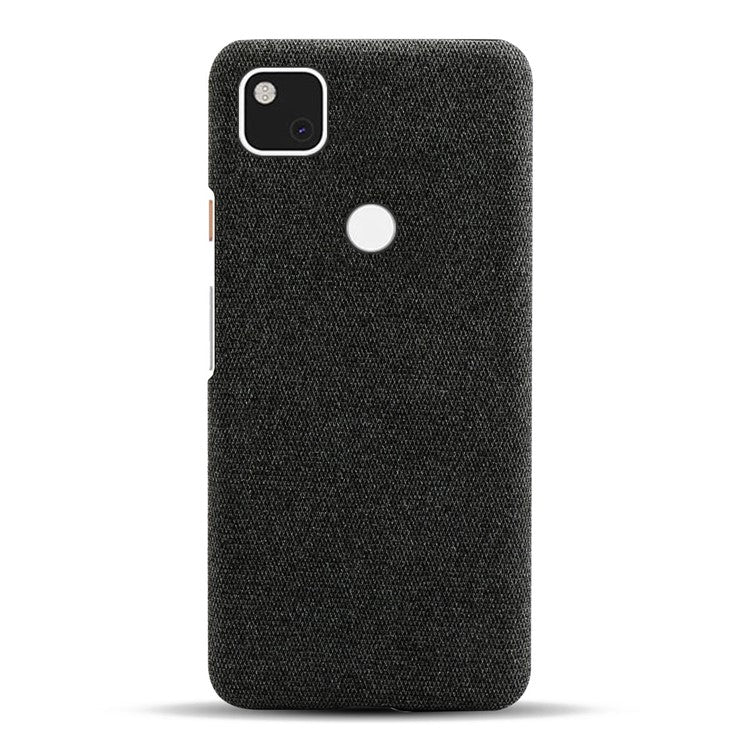 KSQ for Google Pixel 4a Soft Cloth Coated Hard PC Shockproof Protective Cover - Black