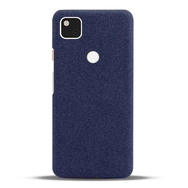 KSQ for Google Pixel 4a Soft Cloth Coated Hard PC Shockproof Protective Cover - Blue