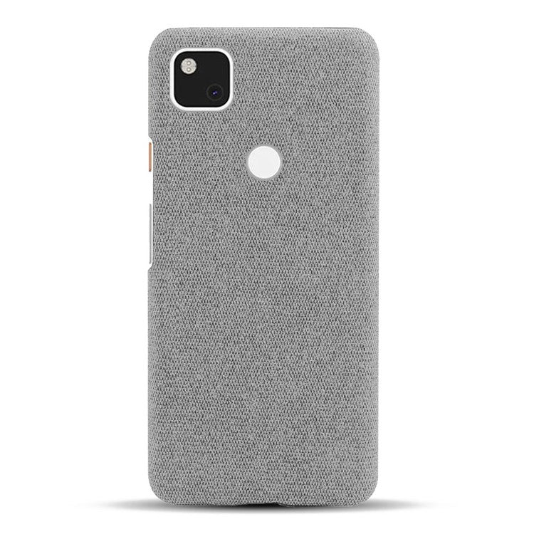 KSQ for Google Pixel 4a Soft Cloth Coated Hard PC Shockproof Protective Cover - Light Grey