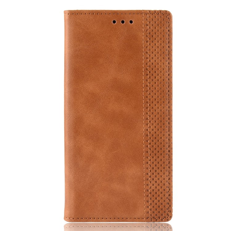 Retro Magnetic Leather with Wallet Phone Cover for Google Pixel 4a - Brown