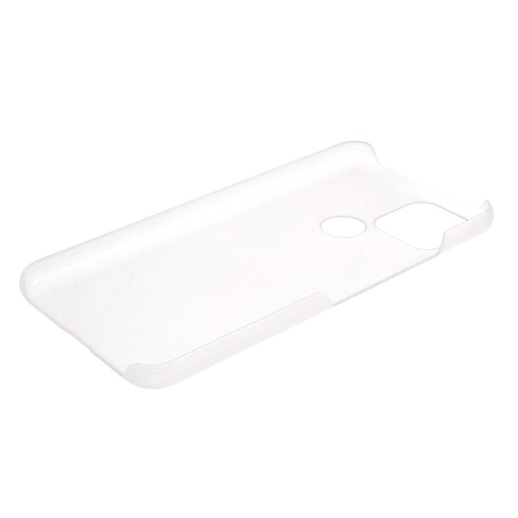 Rubberized Hard Plastic Case for Google Pixel 5 - Transparent