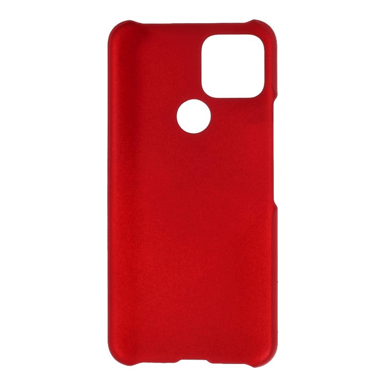 Rubberized Hard Plastic Case for Google Pixel 5 - Red