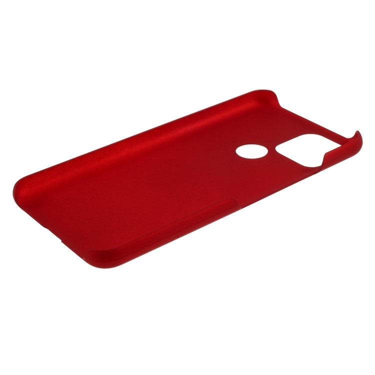 Rubberized Hard Plastic Case for Google Pixel 5 - Red