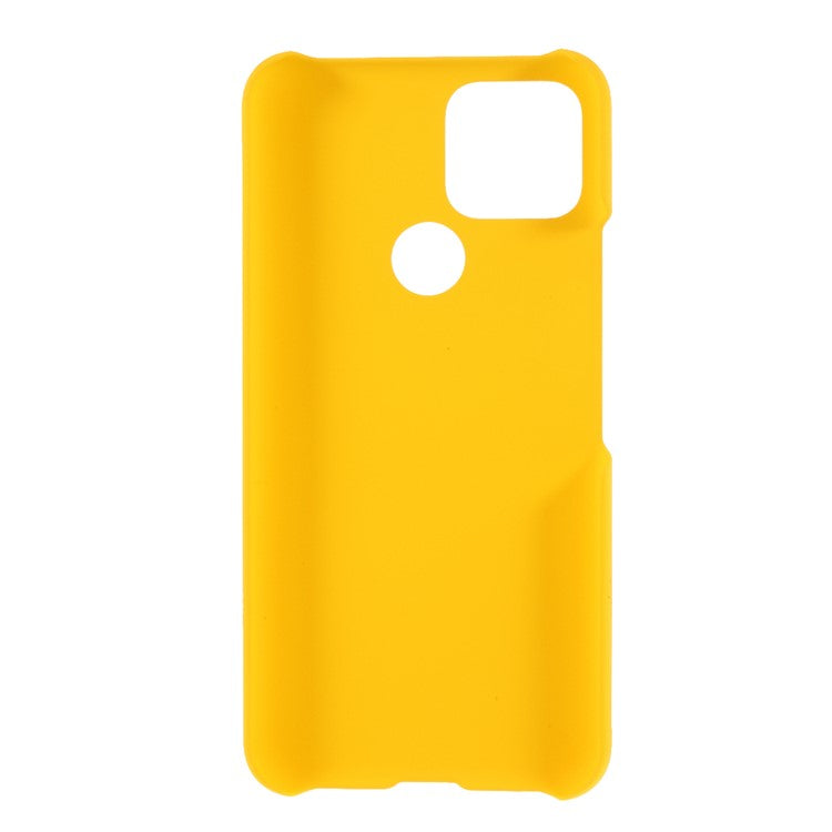 Rubberized Hard Plastic Case for Google Pixel 5 - Yellow