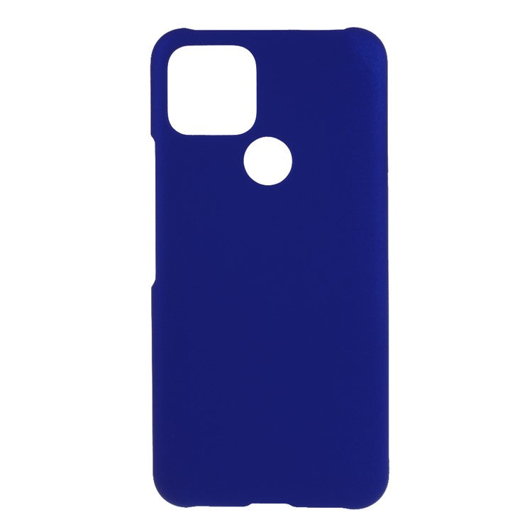 Rubberized Hard Plastic Case for Google Pixel 5 - Dark Blue