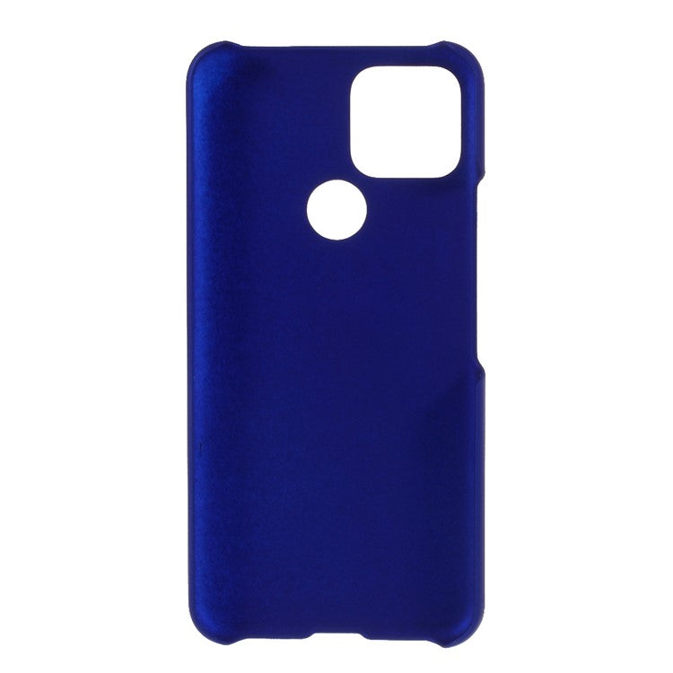 Rubberized Hard Plastic Case for Google Pixel 5 - Dark Blue