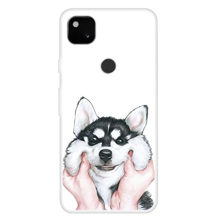 Pattern Printing Soft TPU Protective Case for Google Pixel 4a - Dog