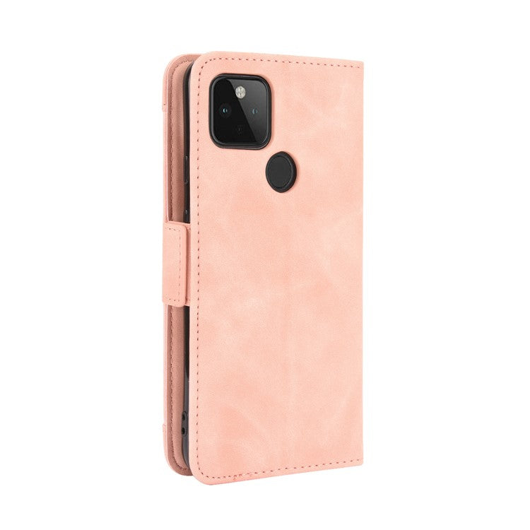 Multi-slot Leather Case Wallet Stand Cover Protector for Google Pixel 4a 5G - Pink