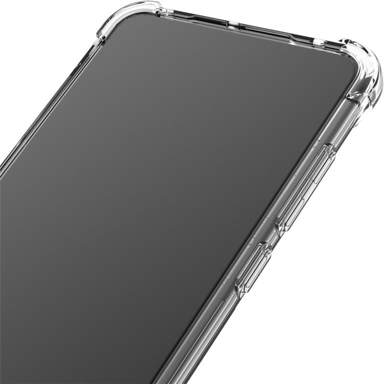 IMAK Silky Anti-drop TPU Shell Case for Google Pixel 4a 5G with Screen Protector Film - Transparent