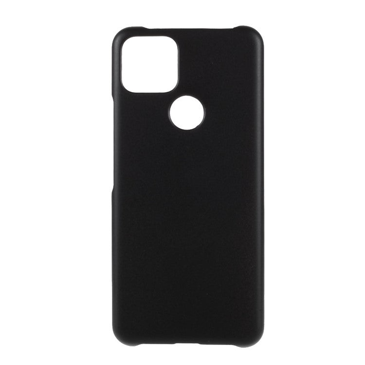 Rubberized Hard Plastic Phone Case for Google Pixel 5a - Black