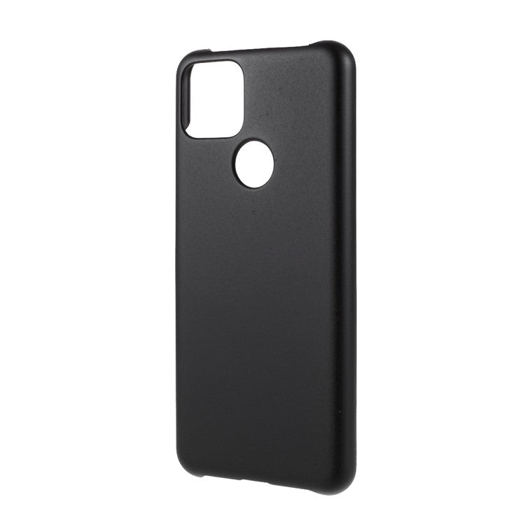 Rubberized Hard Plastic Phone Case for Google Pixel 5a - Black