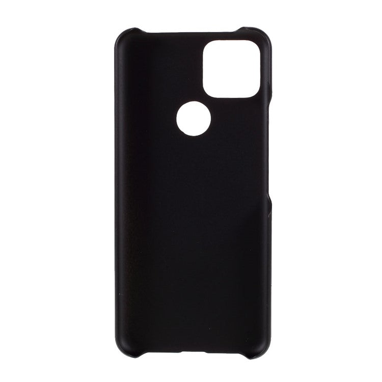 Rubberized Hard Plastic Phone Case for Google Pixel 5a - Black