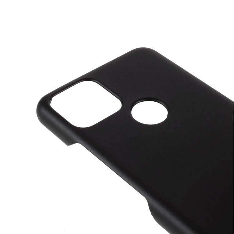 Rubberized Hard Plastic Phone Case for Google Pixel 5a - Black